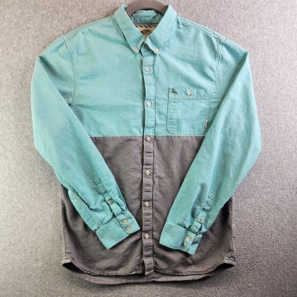 Vans Off the Wall Shirt Mens Large Blue Gray Colorblock Retro Skateboarding - Picture 1 of 15